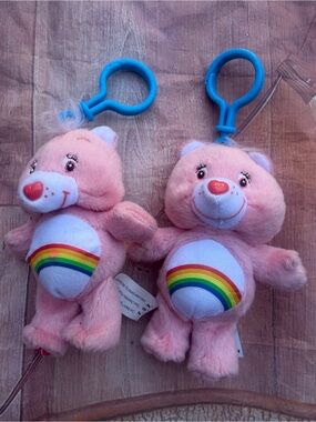 Pink Rainbow Plush Clip-On Toy for Kids